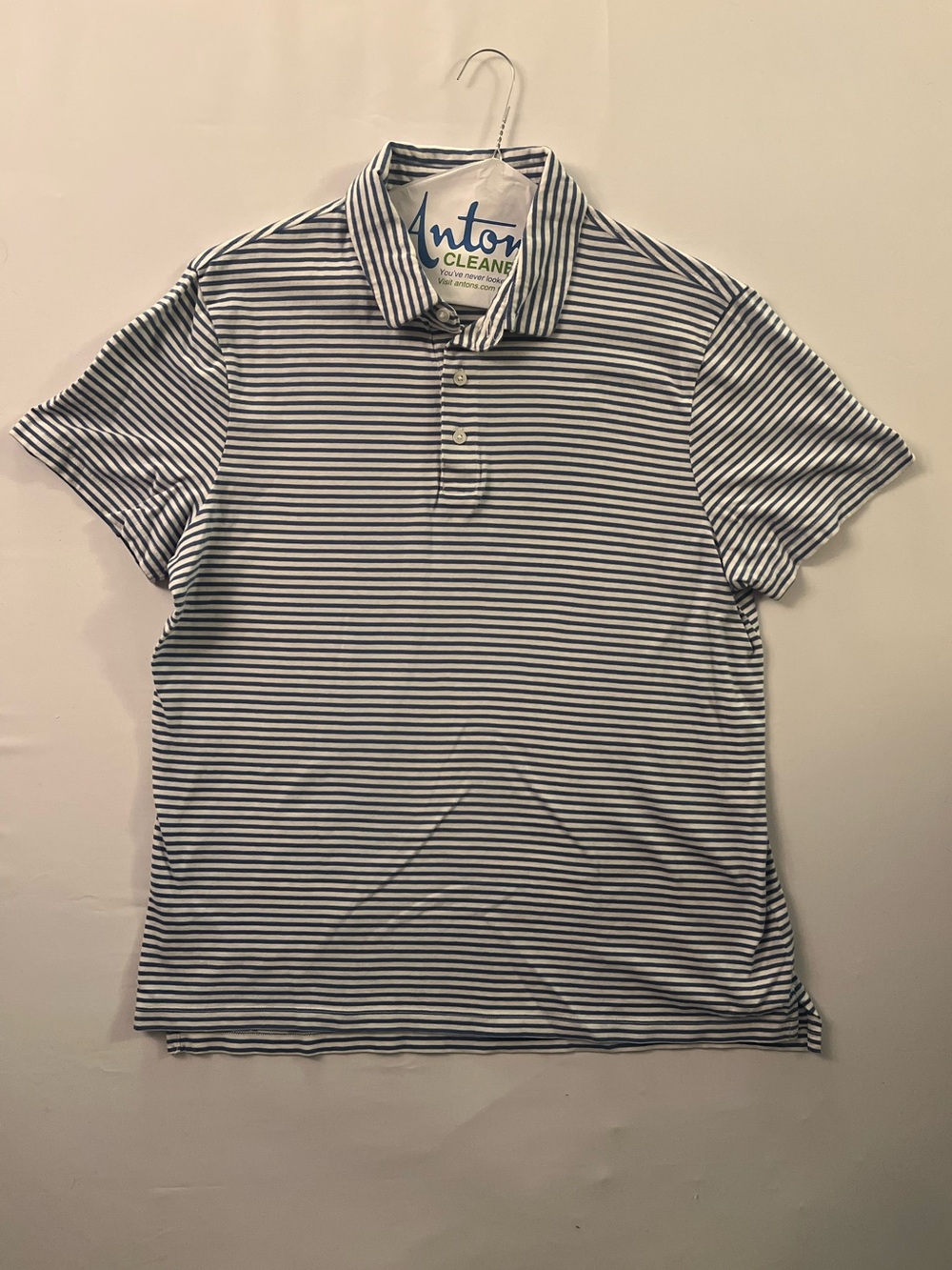 J Crew Men’s Navy & White Striped Polo Shirt